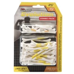 Pride 1-1/2" & 2-3/4" Evolution PTS Golf Tee Combo - 50 Pack