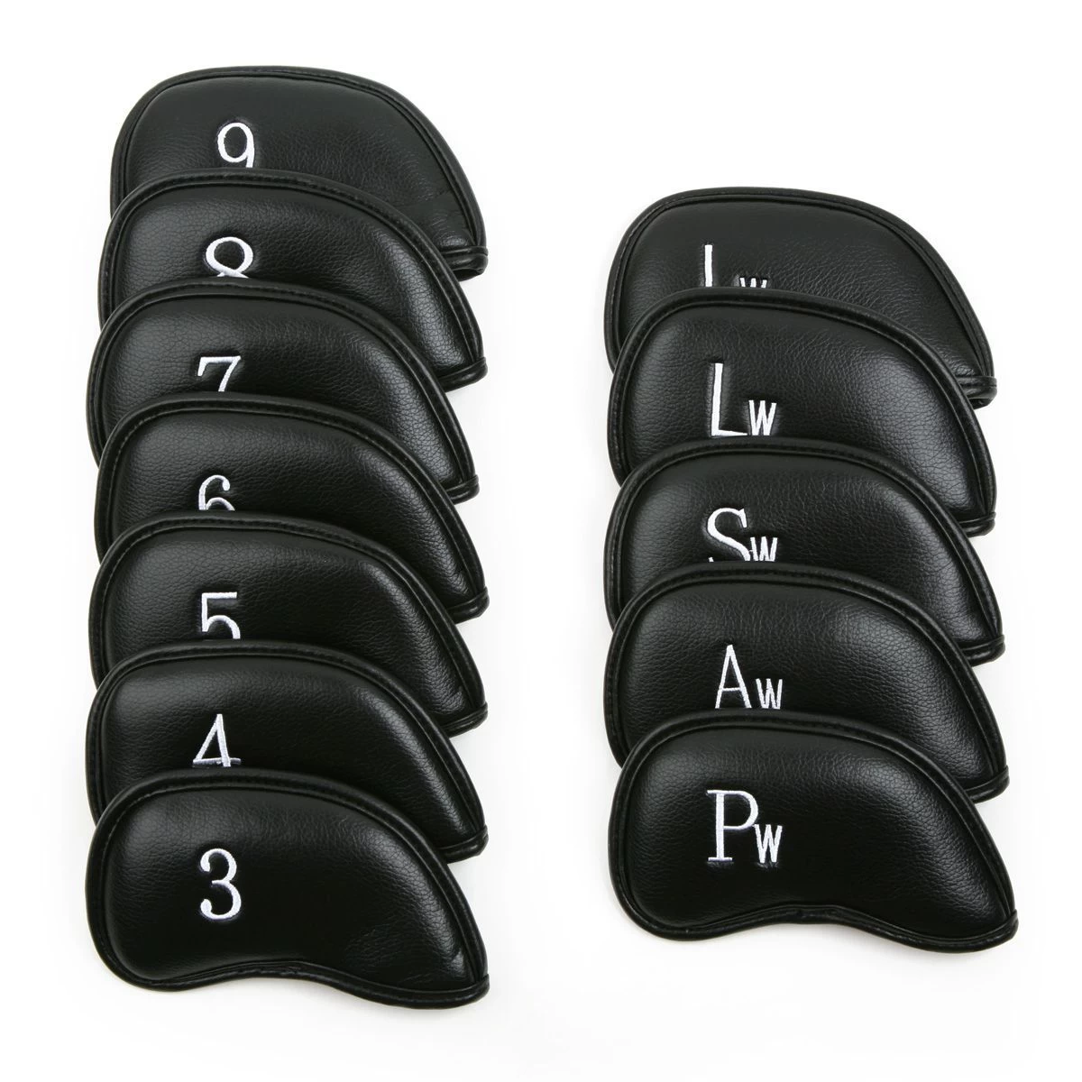 Intech 12-Piece Thick Synthetic Leather Golf Iron Headcover Set With Magnetic Closure - Image 3