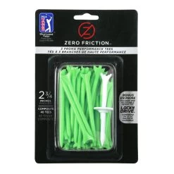 Zero Friction 3 Prong - 2.75" Green Golf Tees 40 Pack